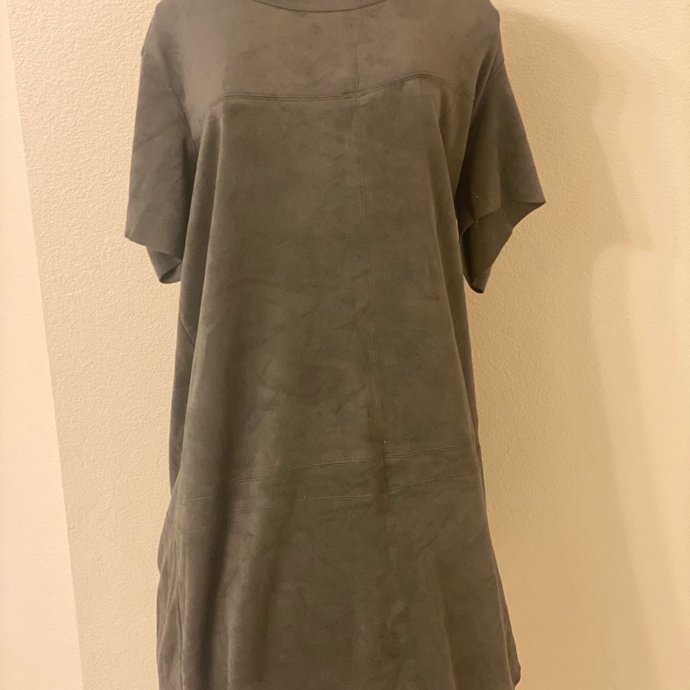 Grey suede shirt dress​​​​​​ - Picture 5 of 6